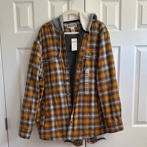Mens XL Duluth Trading Co Flapjack Relaxed Fit Hooded Shirt/Jacket